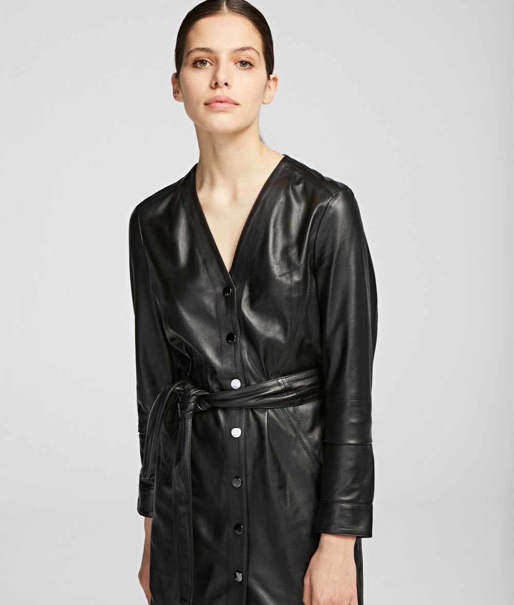 KARL LAGERFELD Leather Dress Dress Woman f
