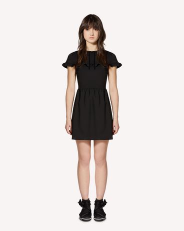 REDValentino Ruffle detail jersey dress