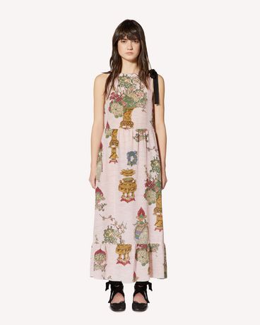 REDValentino Chinese Lacquer printed silk dress