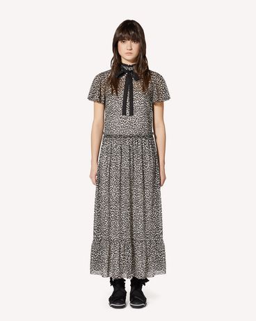 REDValentino Leo Rock printed silk stretch muslin dress