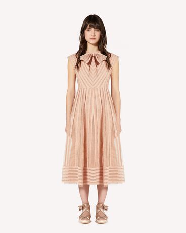REDValentino Tubular embroidered point d'esprit tulle dress
