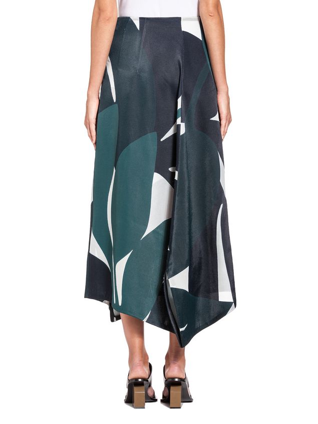 Skirt Marni Split skirt in devoré twill with Shadow print Woman