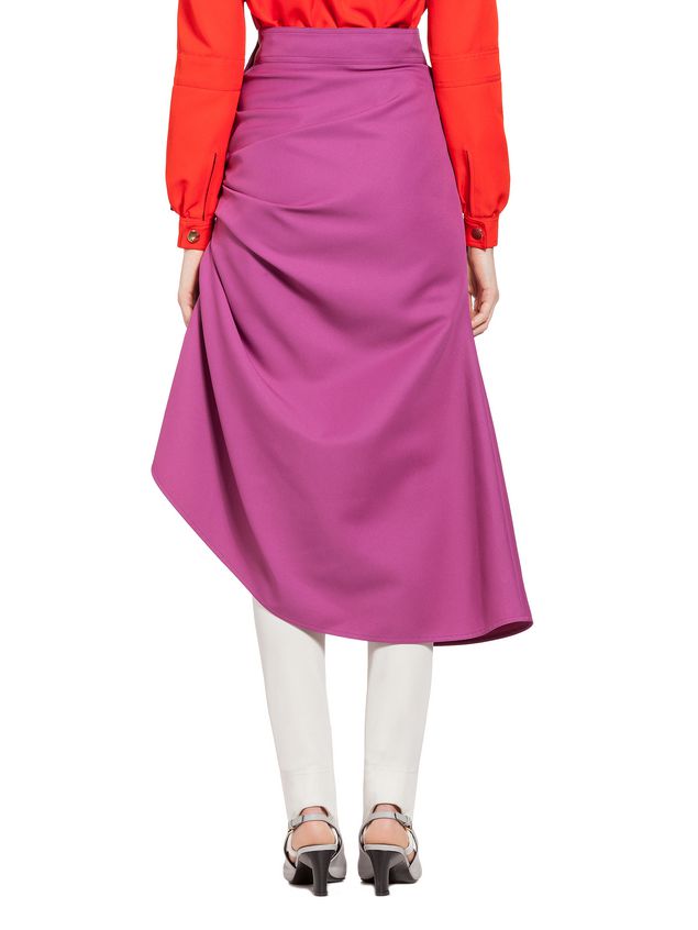 Skirt Marni Puckered skirt in techno gabardine Woman