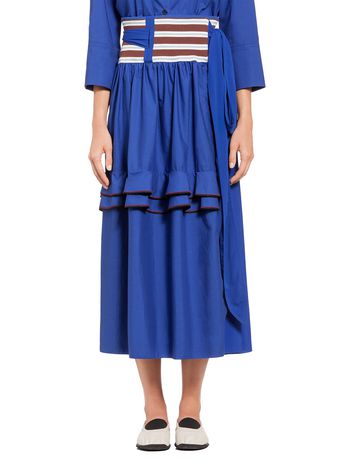 Marni Cotton skirt with knit waist Woman