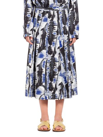 Marni Paneled cotton skirt River print Woman