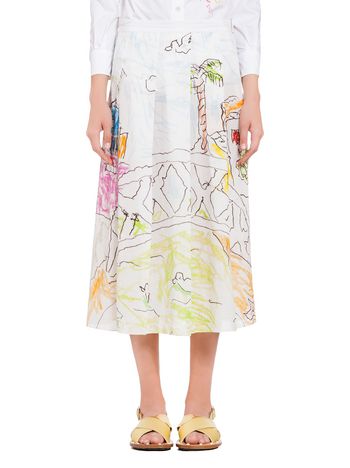 Marni Cotton skirt with Venice print by Maria Magdalena Suarez Woman