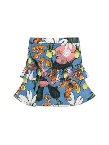 Marni SKIRT IN SILK AND VISCOSE WITH MADDER FLOWER ALLOVER PRINT Woman