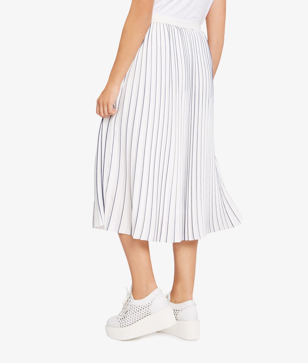 KARL LAGERFELD Midi-Plisseerock mit Nadelstreifen Rock Damen d