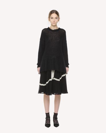 REDValentino Lace ribbons embroidered Georgette skirt