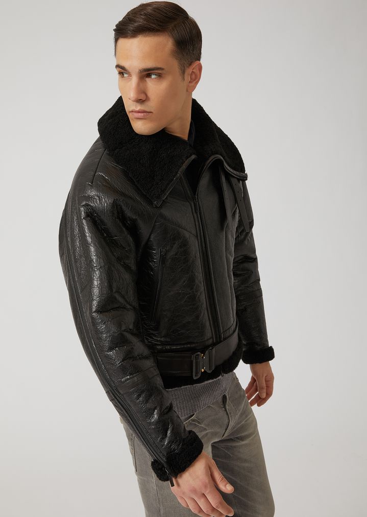 vintage armani leather jacket