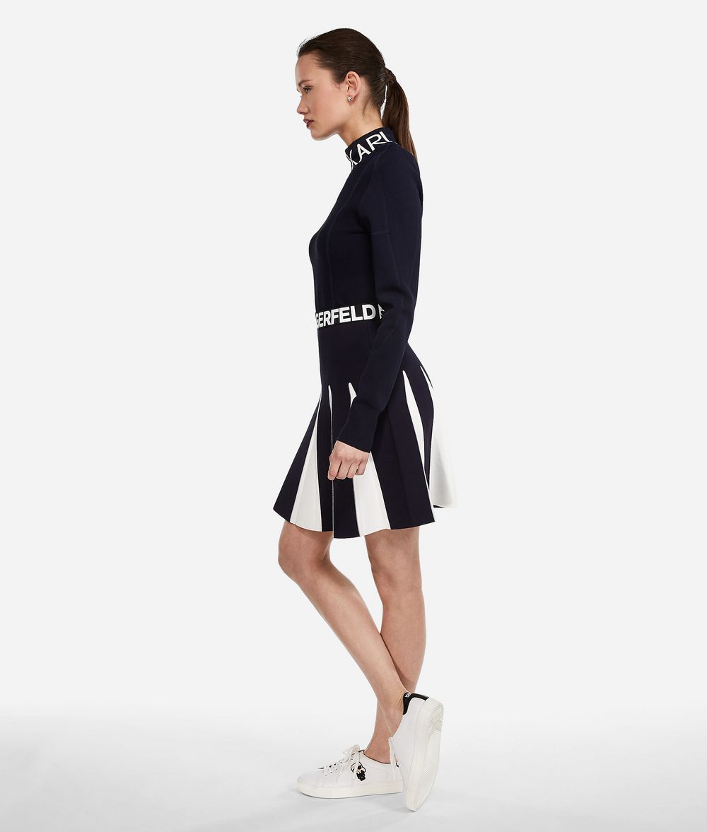 KARL LAGERFELD Rock mit Kontrasteinsätzen Rock Damen d