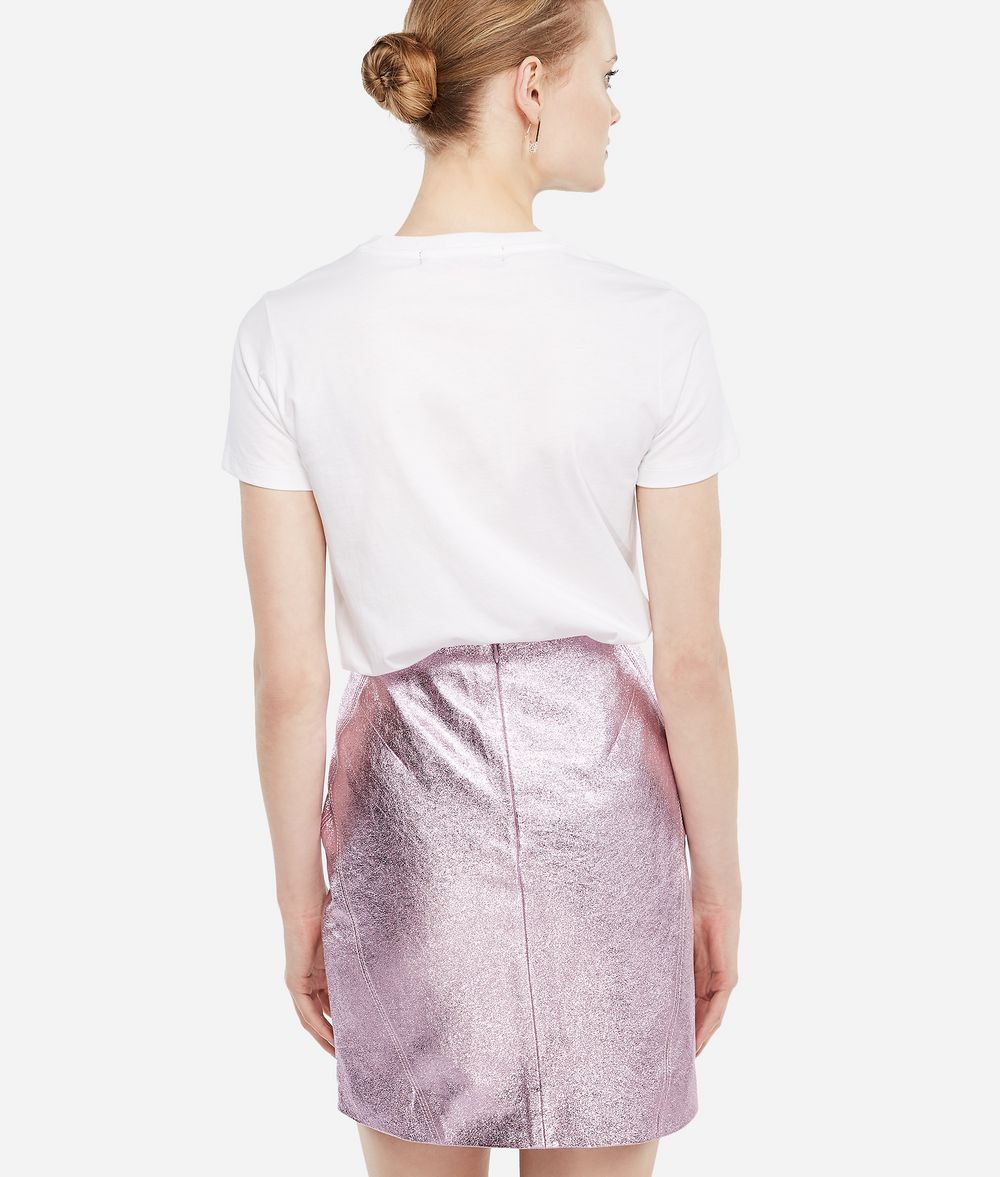 KARL LAGERFELD Karl x Kaia Rock aus Metallic-Leder Rock Damen d