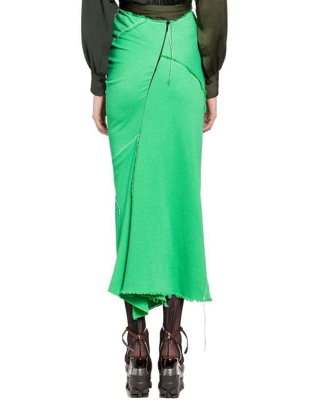Skirt Marni Skirt in double viscose sablé with hanging threads Woman