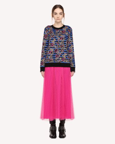 REDValentino Point d’esprit tulle pleated skirt