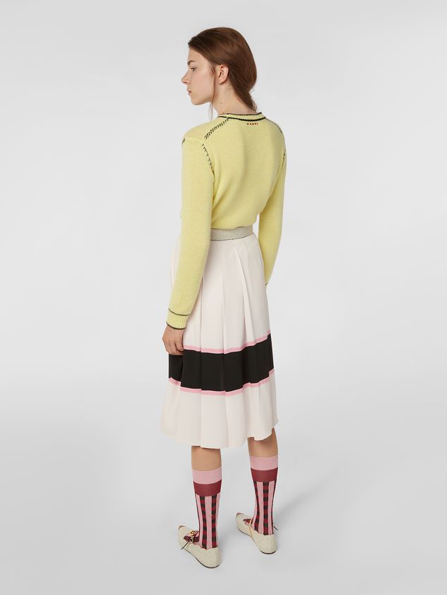 Skirt Marni Large-pleated skirt in washed crepe Woman