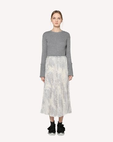 REDValentino Pleated skirt with Cascading Stars print