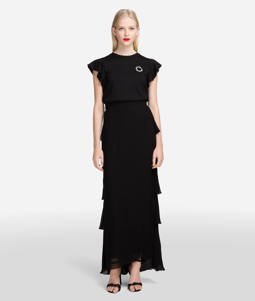 KARL LAGERFELD Layered Maxi Skirt Skirt Woman f