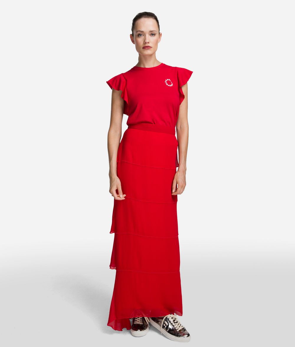 KARL LAGERFELD Layered Maxi Skirt Skirt Woman f