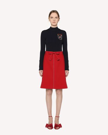 REDValentino Cady Tech skirt with dotted line embroidery