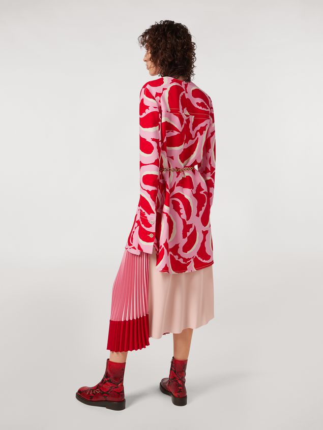 Skirt Marni Viscose satin skirt with contrasting insert Woman
