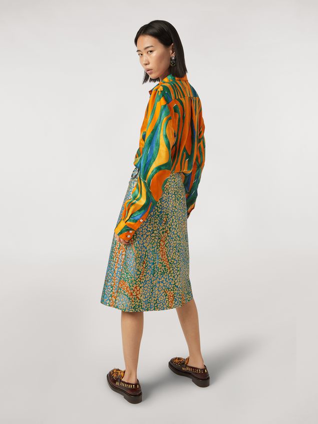 Skirt Marni Psychotropic printed cloqué wallet skirt Woman
