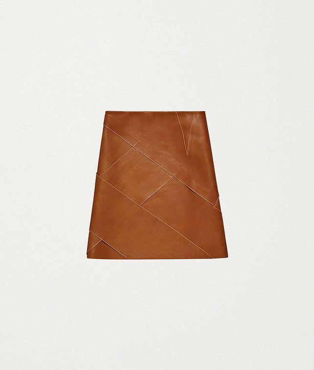 BOTTEGA VENETA SKIRT IN CALFSKIN AND NAPPA Skirt Woman fp