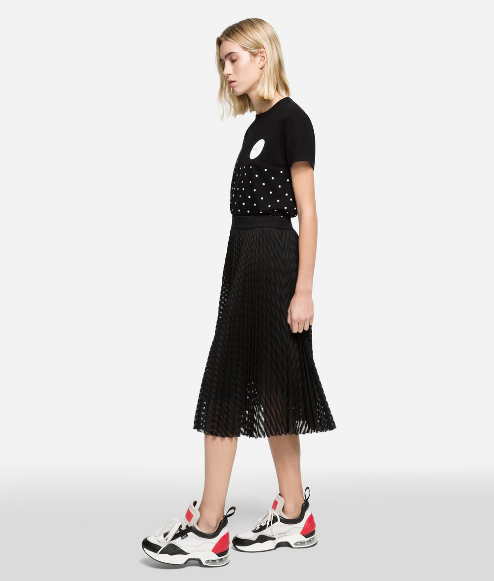 KARL LAGERFELD K/Dots Pleated Midi Skirt Skirt Woman d