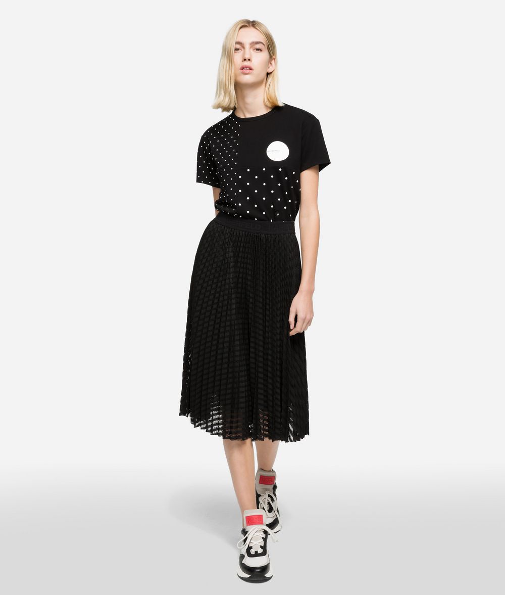 KARL LAGERFELD K/Dots Pleated Midi Skirt Skirt Woman f