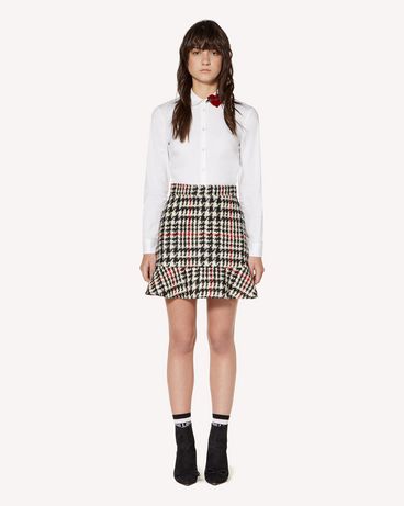 REDValentino Houndstooth wool skirt