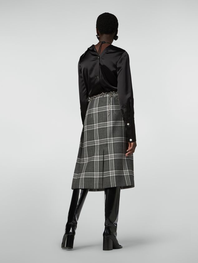 Skirt Marni Tulip skirt in chequered motif yarn-dyed wool Woman