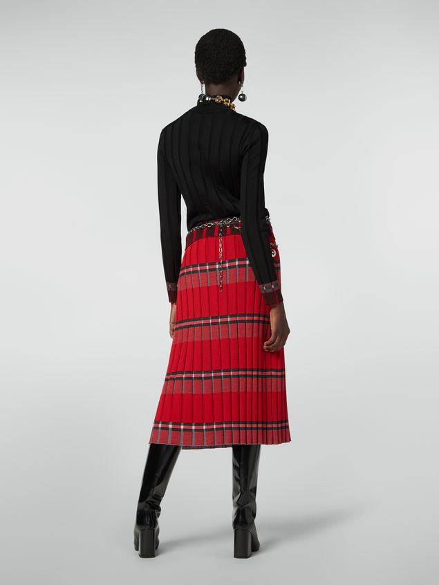 Skirt Marni Flat-ribbed skirt in twisted wool Woman