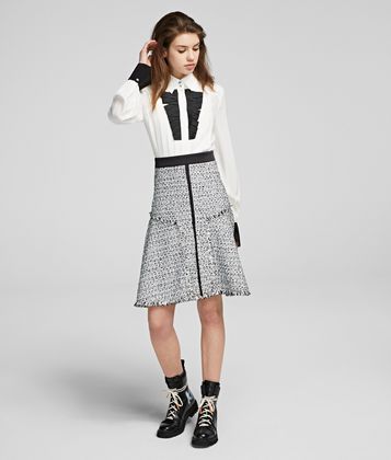 KARL LAGERFELD BOUCLÉ SKIRT
