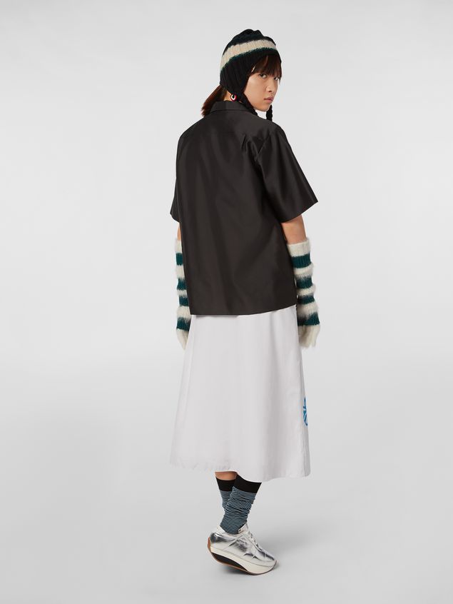 Skirt Marni A-lined skirt in cotton poplin Faces print Woman