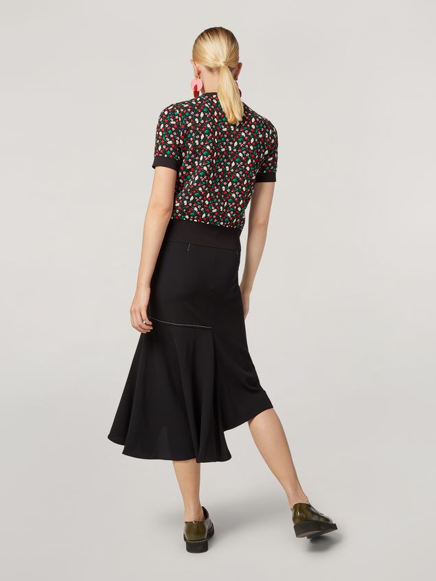 Skirt Marni Skirt in crepe envers satin with asymmetric bottom Woman