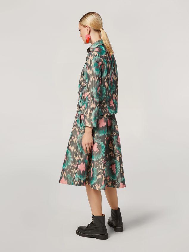 Skirt Marni Puckered A-lined skirt in cotton poly chiné Woman