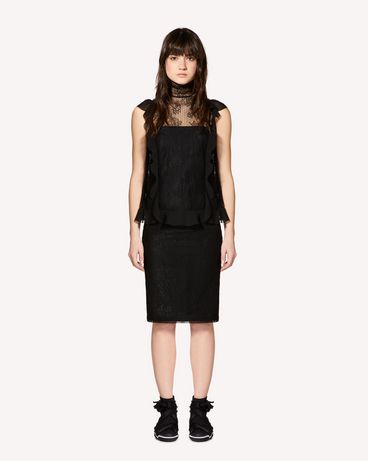 REDValentino Dentelle fleurs lace pencil skirt