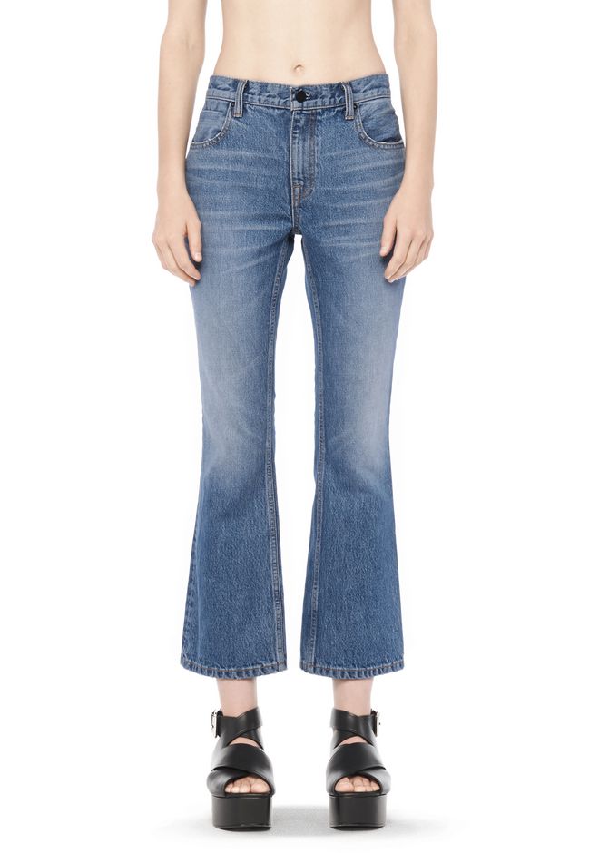 TRAP BOOT CUT CROPPED JEAN | DENIM | Alexander Wang Official Site