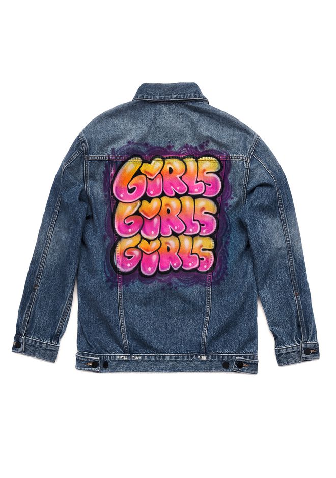 AIRBRUSHED DAZE OVERSIZED DENIM JACKET DENIM Alexander Wang Official Site