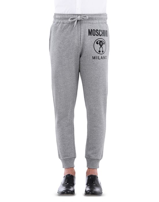 grey moschino joggers