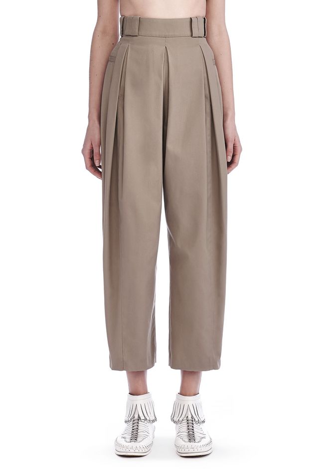 HIGH WAISTED PLEAT FRONT PANTS PANTS Alexander Wang Official Site