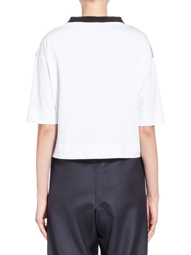 Short Sleeve T-Shirt Marni T-shirt in jersey patchwork Roger Mello print Woman