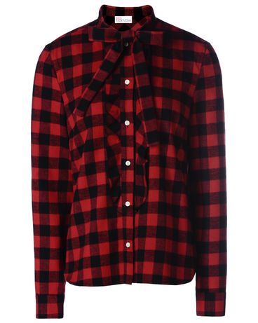 REDValentino Checkered flannel shirt