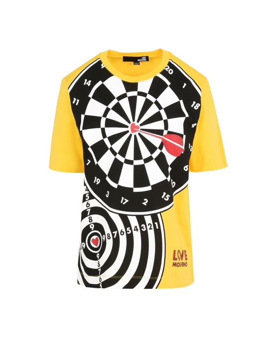 LOVE MOSCHINO Dart Print TShirt in Yellow ModeSens