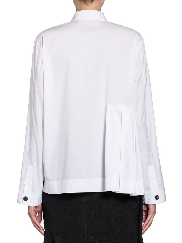 Long Sleeve Shirt Marni Pleated blouse in poplin coloured buttons Woman