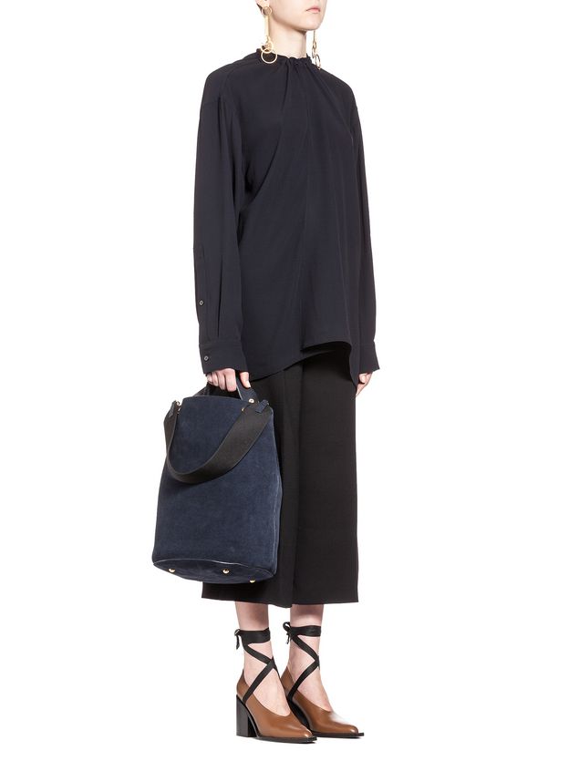 Blouse In Crepe Back Satin With Drawstring ‎ from the Marni ‎Fall ...