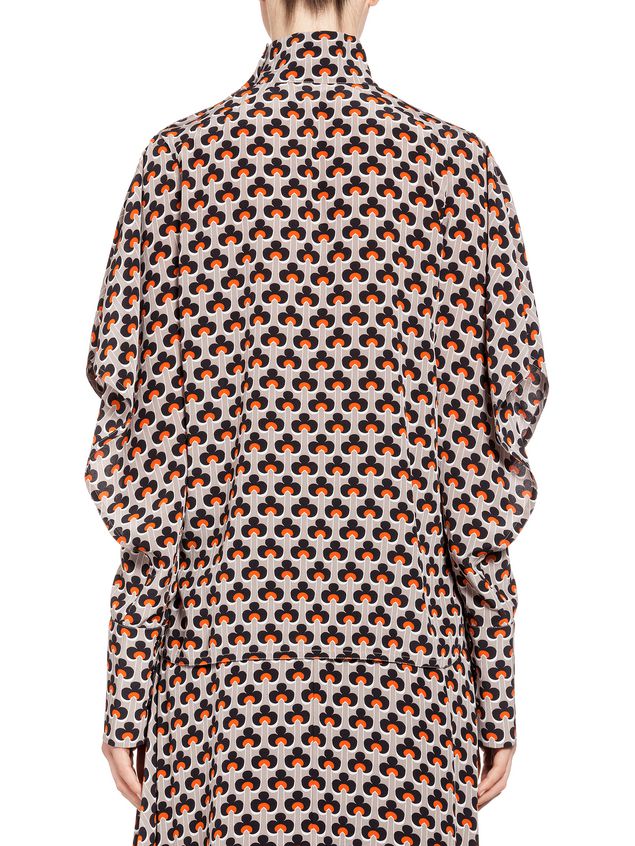 Long Sleeve Shirt Marni Silk blouse Portrait print Woman