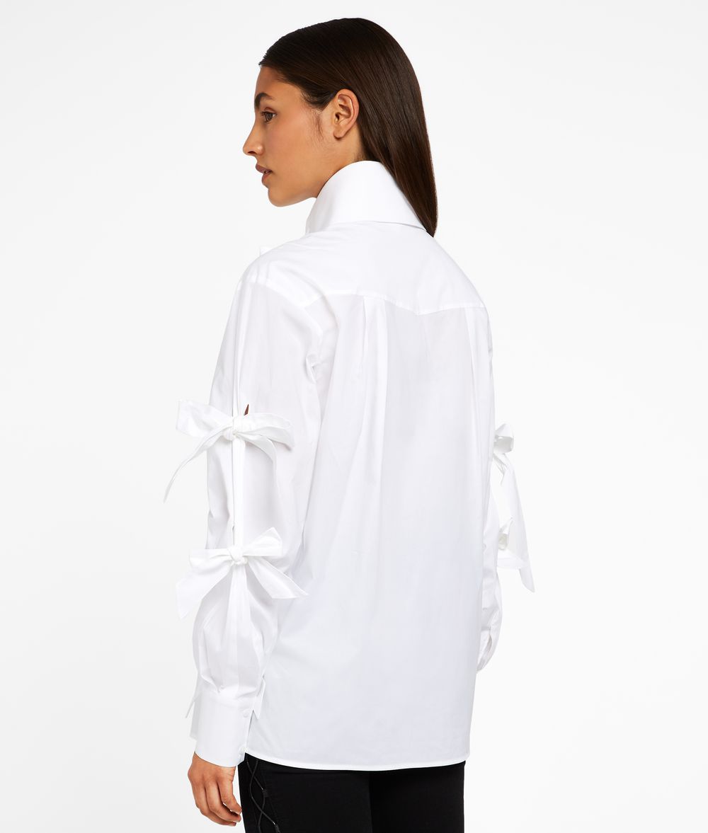 KARL LAGERFELD Karl Hemdbluse mit Schleife Bluse Damen d