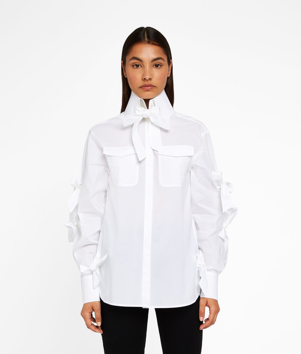 KARL LAGERFELD Karl Hemdbluse mit Schleife Bluse Damen f