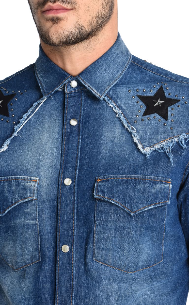 denim shirt with stars