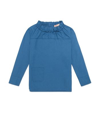 Marni LONG SLEEVES SHIRT IN LIGHT BLUE POPELINE Woman